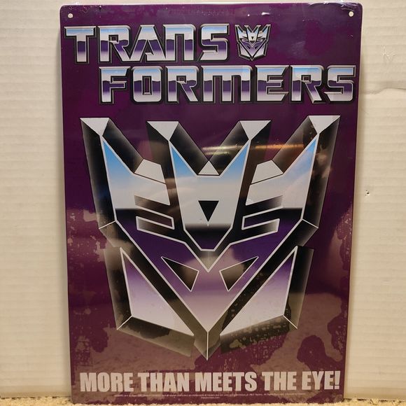 Transformers Decepticons Metal Tin Sign Wall Hanging Collectible Decoration - Picture 1 of 2